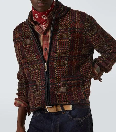 RRL Checked wool jacquard cardigan 5