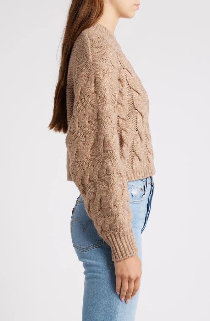ALL IN FAVOR Cable Knit Crop Sweater 3