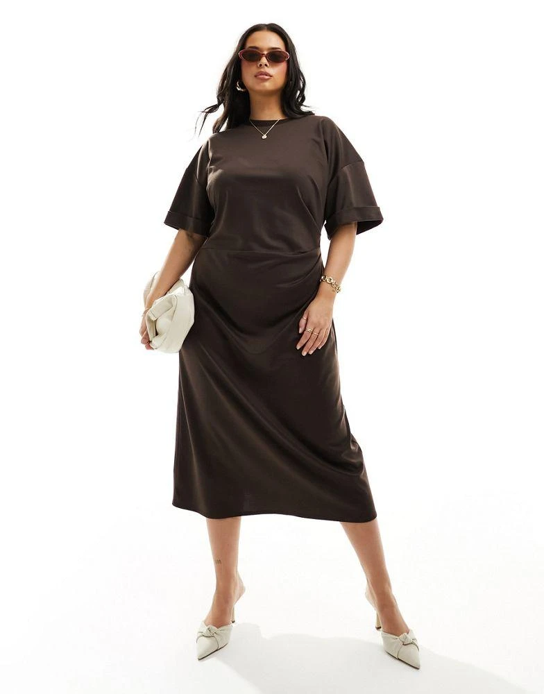 blue midi long sleeve dress Navy Original Midi Layering Dress | Modest Midi Dress