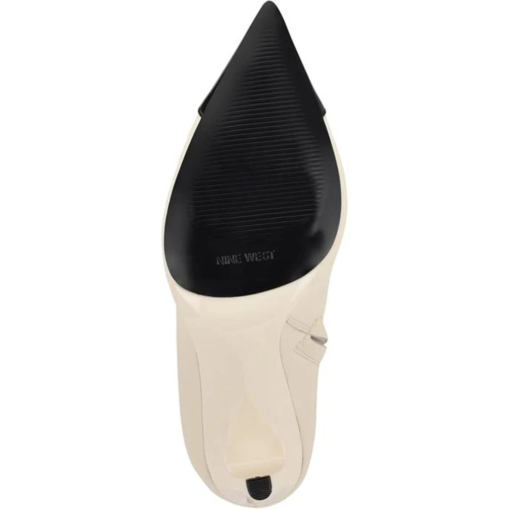 Nine West Winner Boots Womens Ivory Leather Stiletto Heel Ankle Bootie LION673 6