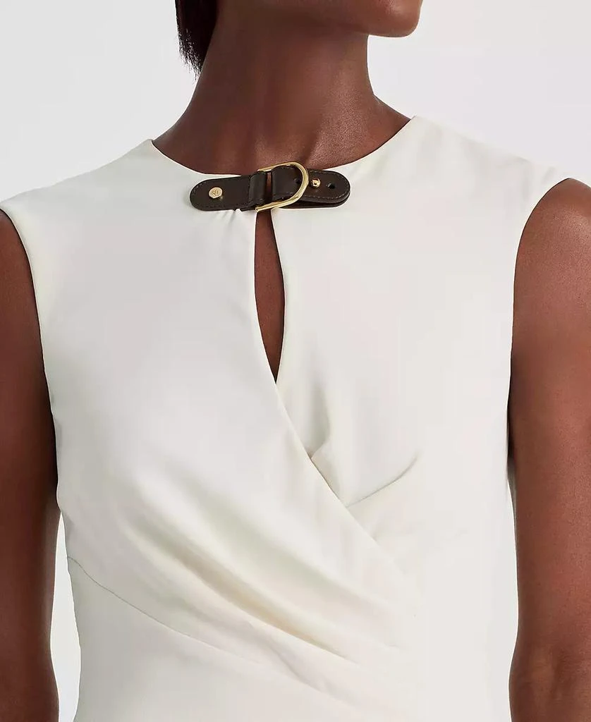 Ralph Lauren Women's Faux-Leather-Buckle A-Line Dress 3
