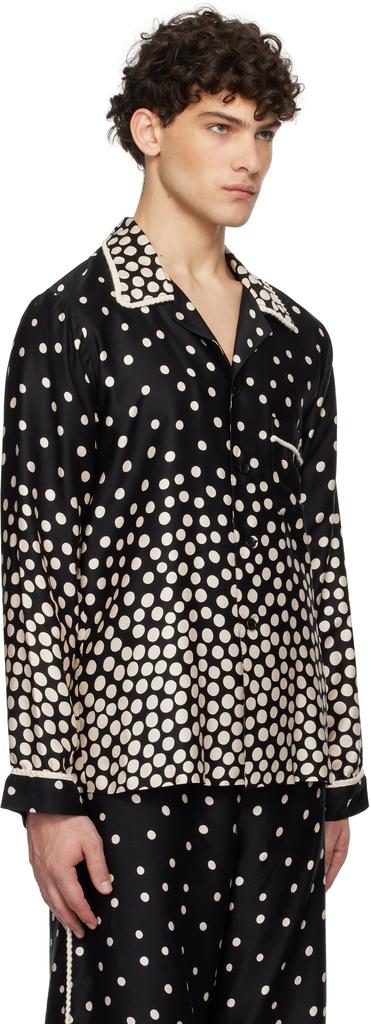 Anna Sui Black Polka Pyjama Shirt