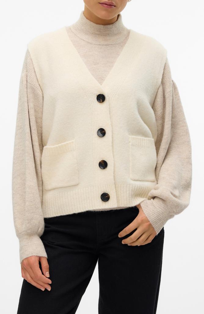 VERO MODA Clio V-Neck Button Front Vest