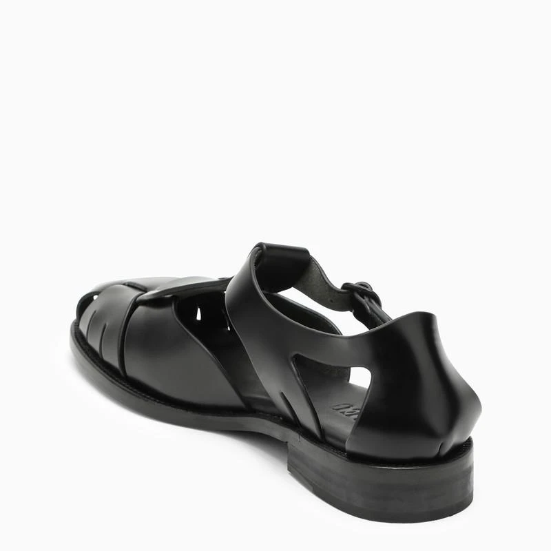 HEREU Black leather sandal 5