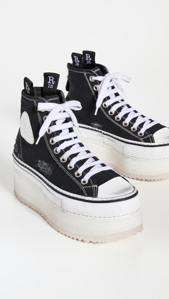 R13 Platform High Top Sneakers