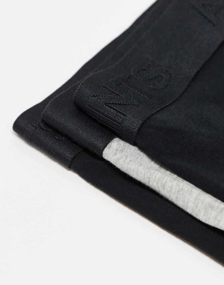 ALL SAINTS AllSaints 3-pack cotton boxer brief in black and grey 3