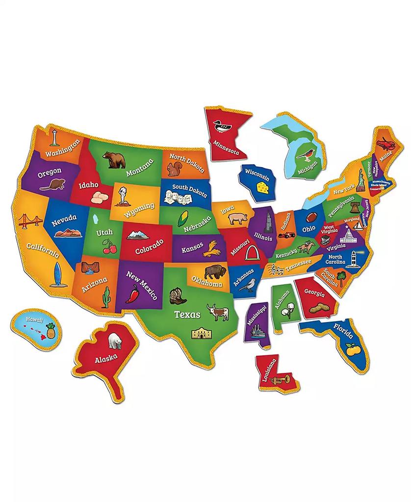 AreYouGame Learning Resources Learning Essentials - Magnetic U.S. Map Puzzle- 44 Pieces