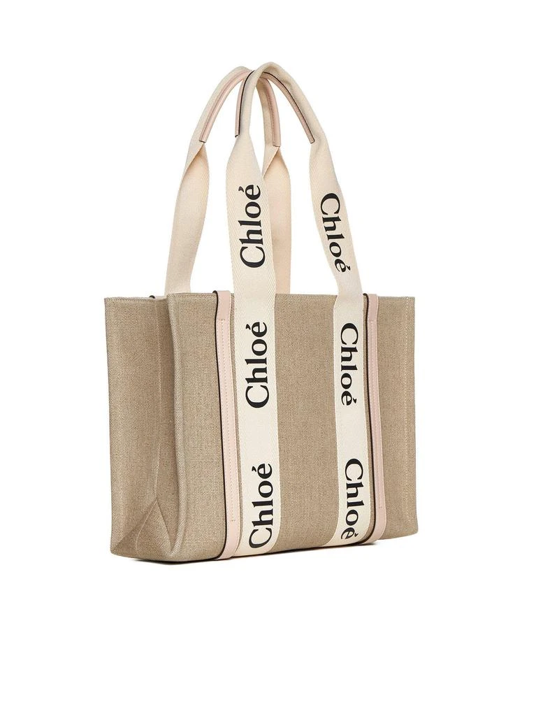 Chloé CHLOé | Medium Woody tote bag in linen | Women | PZ 3