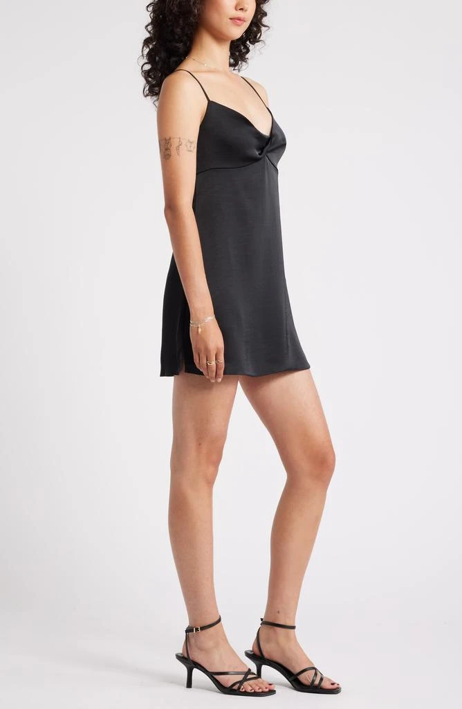 BP. Twist Front Satin Minidress 6