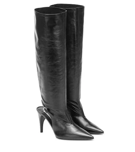 Jil Sander Cut-out knee-high leather boots 1