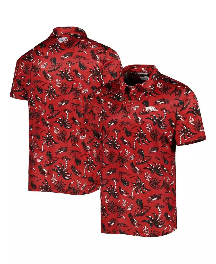 Columbia Men's Cardinal Arkansas Razorbacks Super Terminal Tackle Omni-Shade Polo Shirt 1