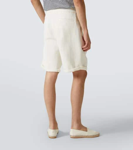 Brunello Cucinelli Chevron cotton and linen Bermuda shorts 4