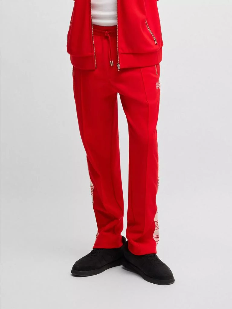 Hugo Boss Tracksuit Bottoms with Checked Tape 3
