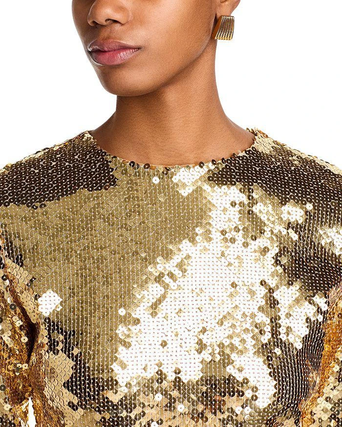 Sergio Hudson Sequin Open Back Mini Dress 6