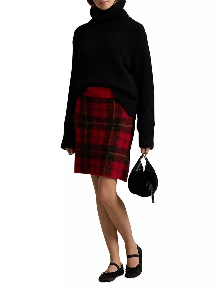 Ralph Lauren Check Alpaca-Blend Knit Miniskirt 2