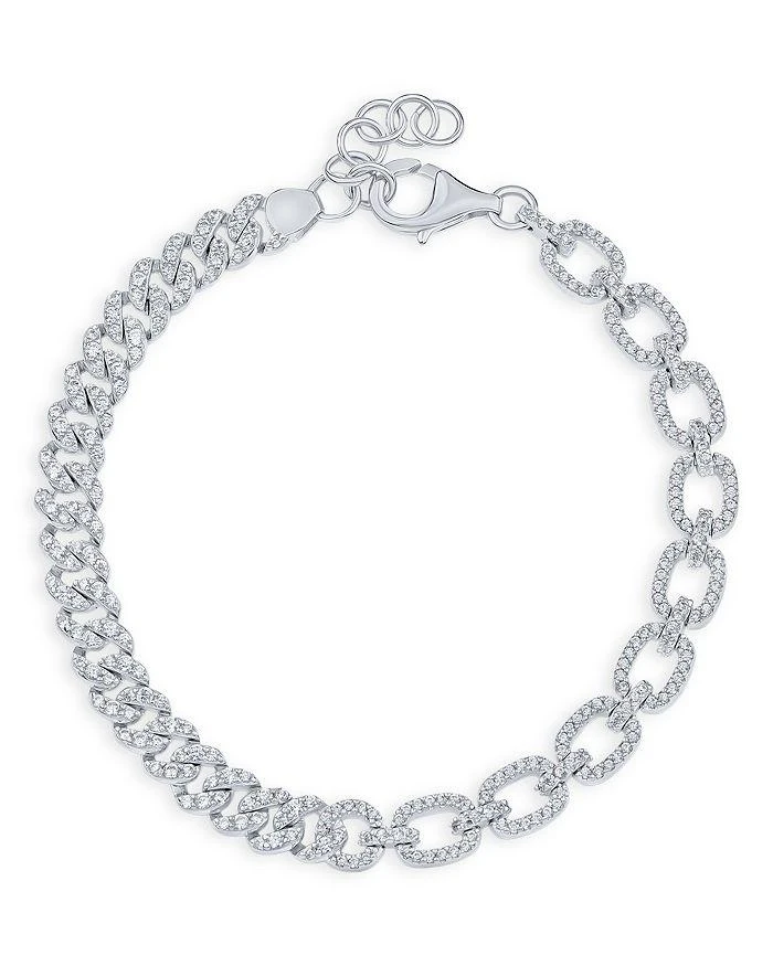 Kenneth Jay Lane Pavé Mixed Chain Link Bracelet 1