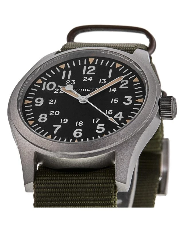 Hamilton Hamilton Khaki Field Mechanical 42mm Black Dial Textile Strap Men's Watch H69529933 2