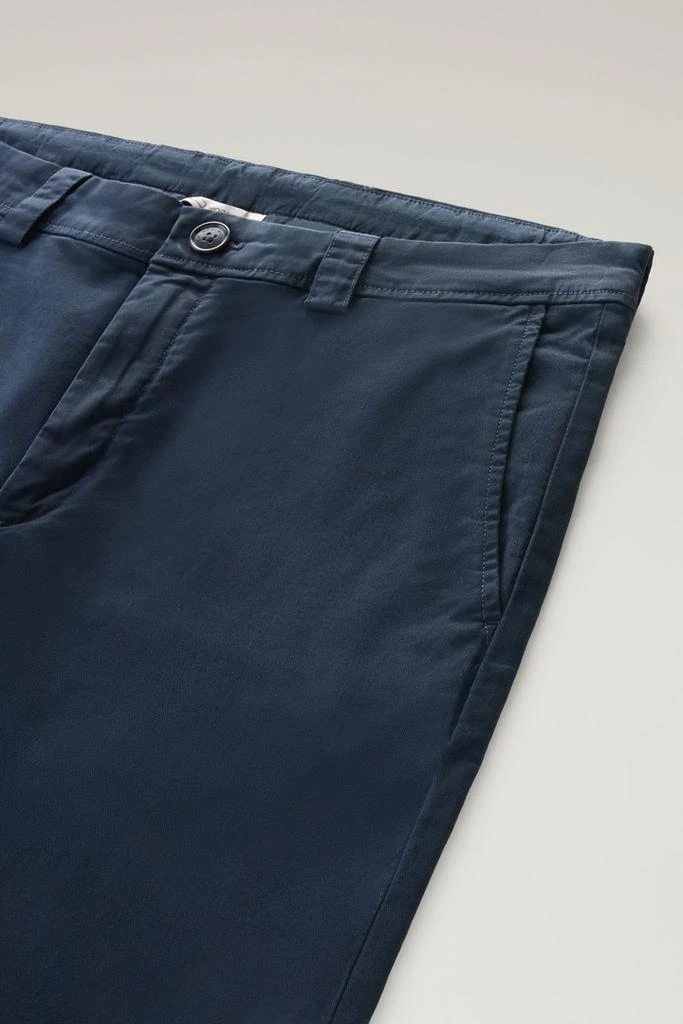 Woolrich Garment-Dyed Chino Pants in Stretch Cotton Twill - Men - Blue 6