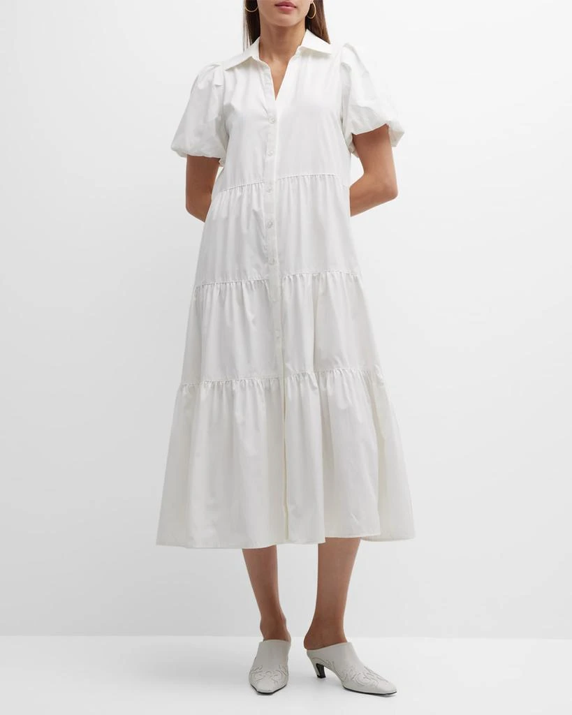 Brochu Walker Havana Tiered Puff-Sleeve Shirtdress 2