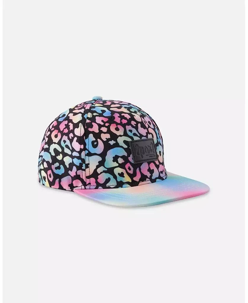 Deux par Deux Baby Girls Cap Black Animal Print