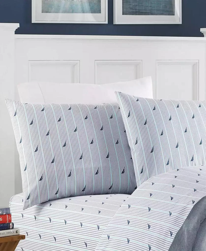 Nautica Audley Cotton Percale 4-Piece Sheet Set, Queen 2