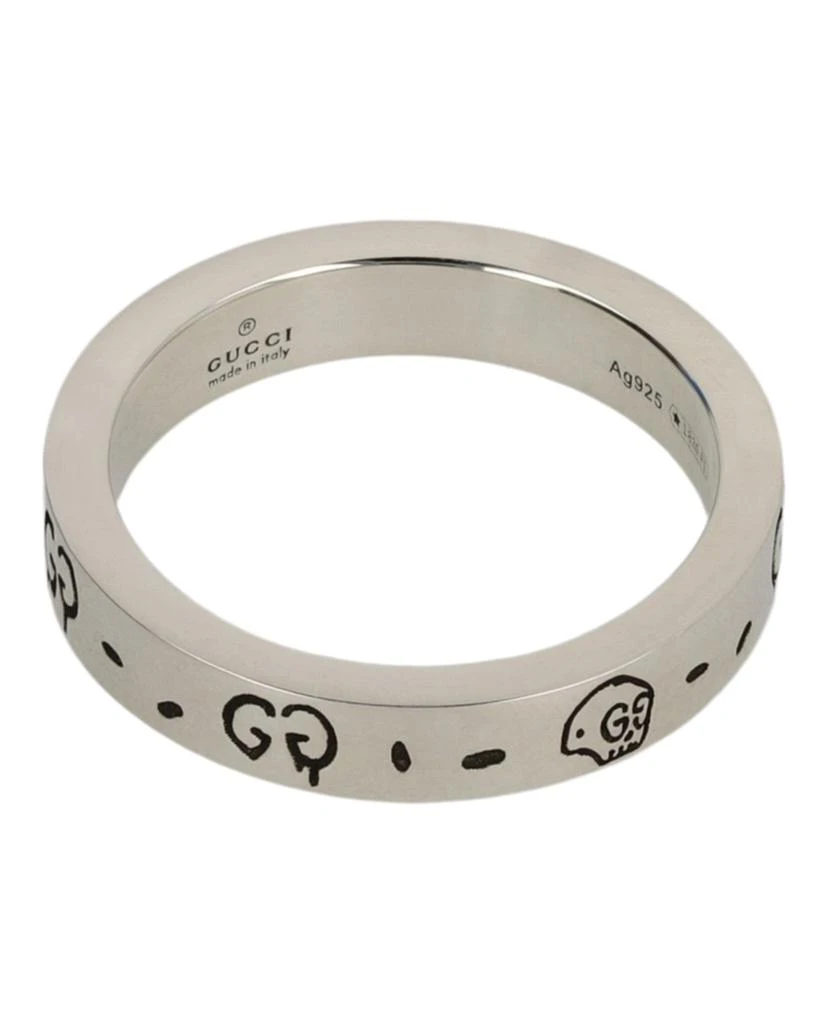 Gucci Sterling Silver Ghost Ring 4MM