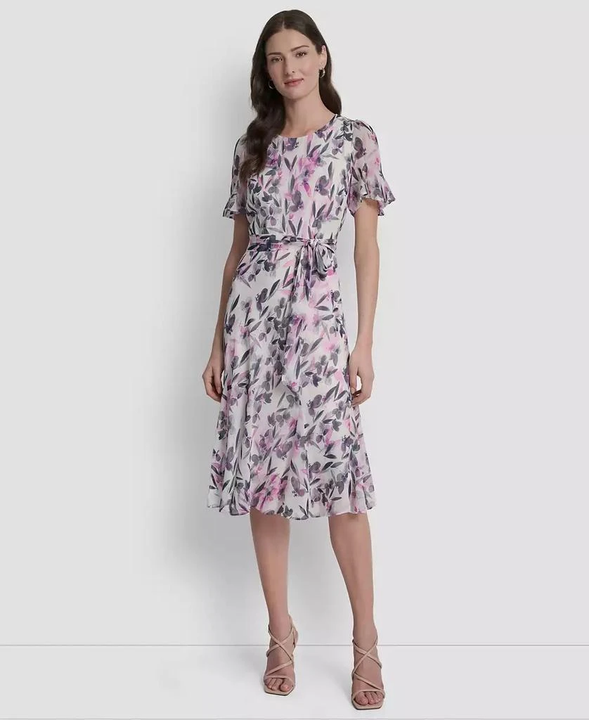 sachin and babi light blue dress DKNY Women's Printed Midi Dress - Dresses & Skirts - Free Shipping