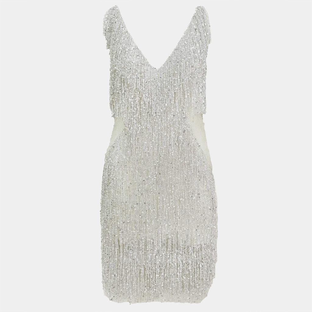 Naeem Khan Naeem Khan Gatsby Tassel Embellished Short Dress M