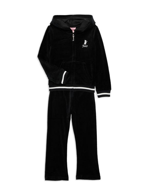 Juicy Couture Baby Girl's, Little Girl's & Girl's Hoodie & Sweatpants Velour Set