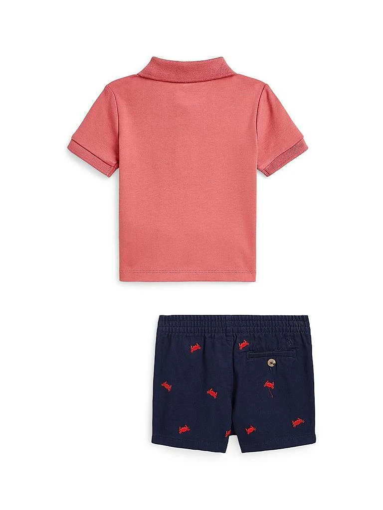 Ralph Lauren Baby Boy's 2-Piece Polo Bear Polo Shirt & Shorts Set 2