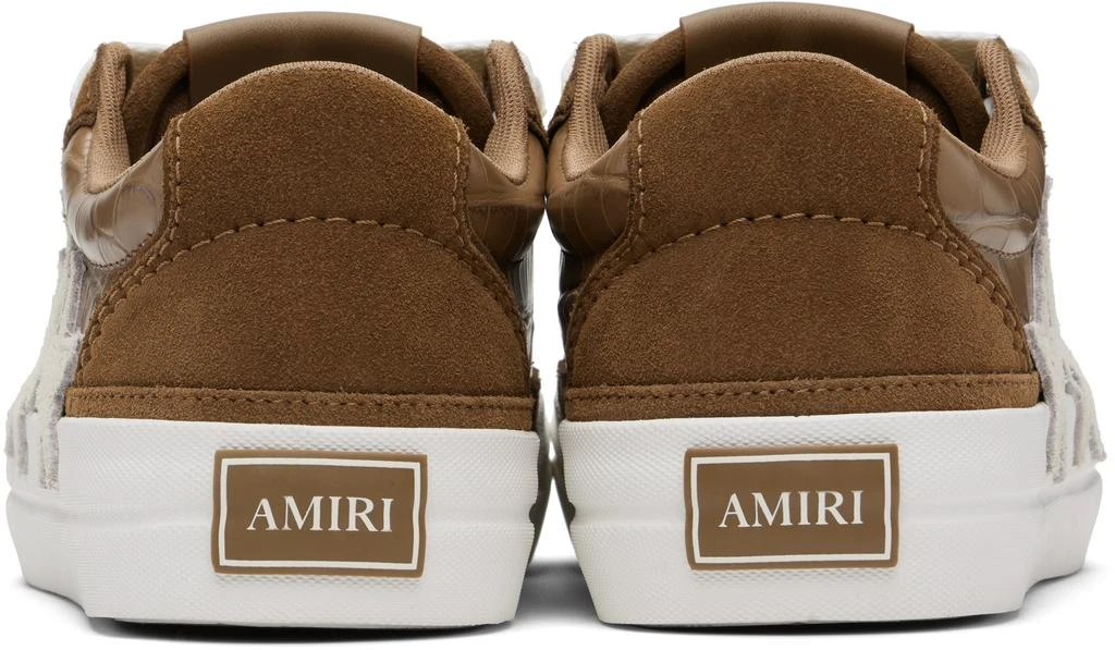 AMIRI Brown Croc Debossed Sunset Skate Sneakers 2