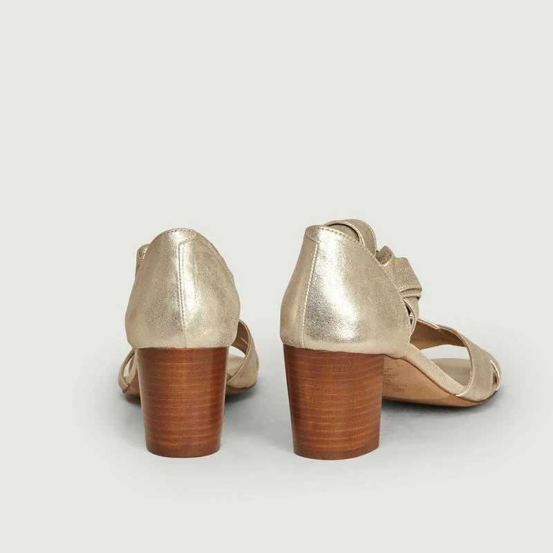 Bobbies Paris La Papillonneuse leather sandals Or Sablé BOBBIES PARIS 5