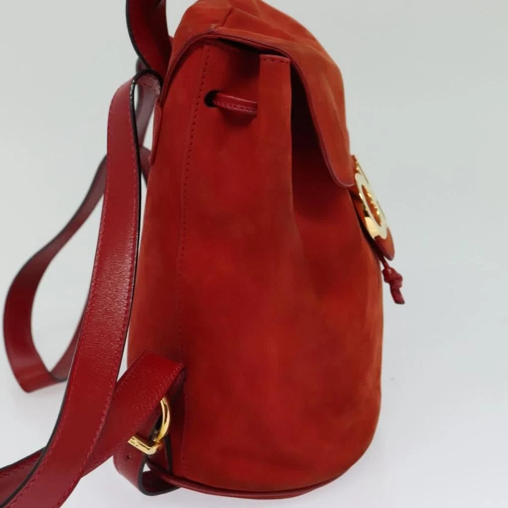 Salvatore Ferragamo Gancini Backpack Suede Suede Backpack Bag (Pre-Owned) 4