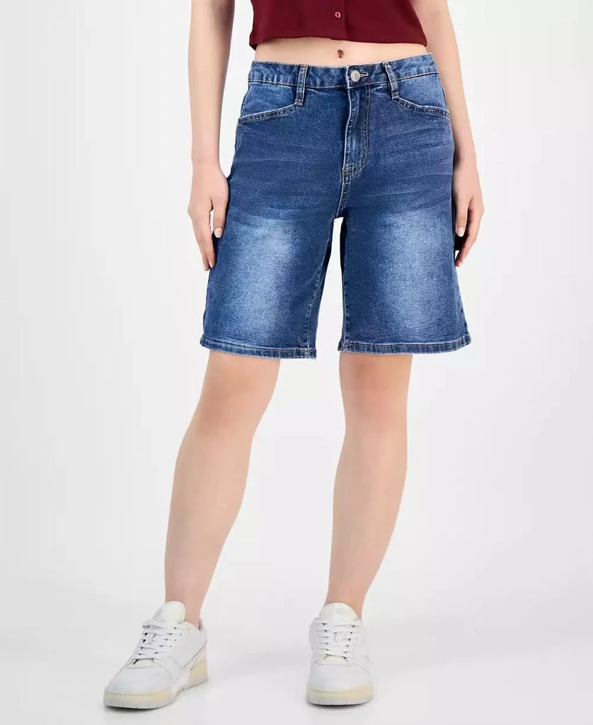 Almost Famous Juniors' High-Rise Denim Jorts 3
