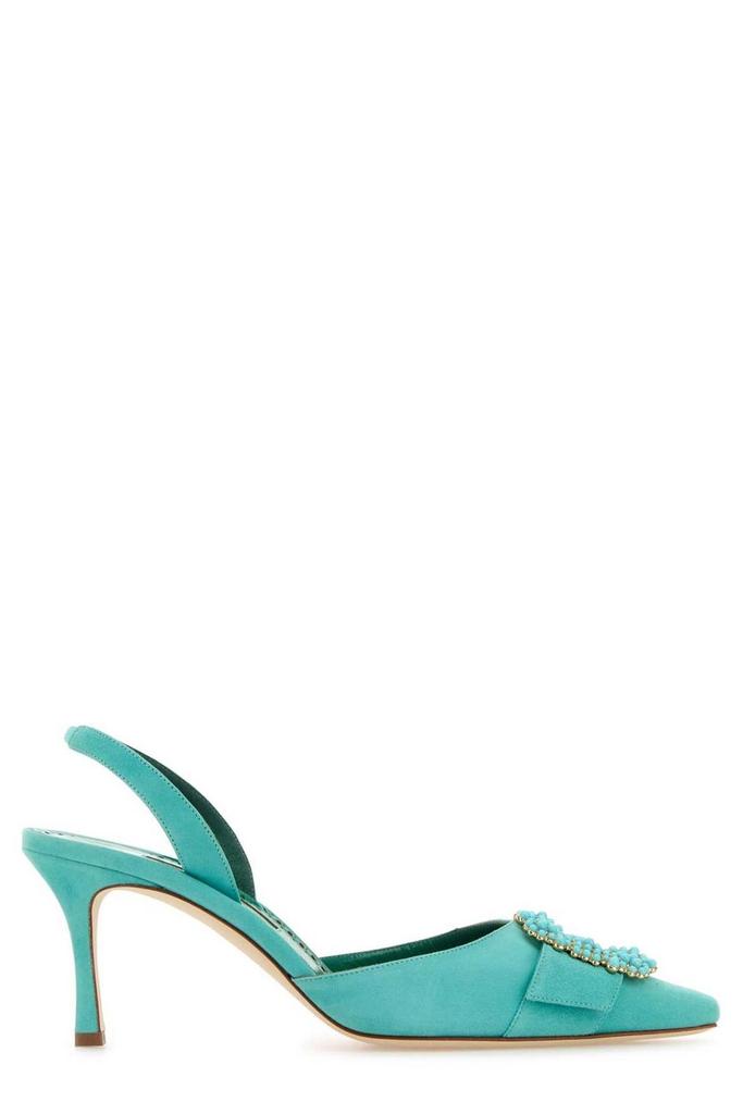 Manolo Blahnik Manolo Blahnik Gibsli Embellished Slingback Pumps