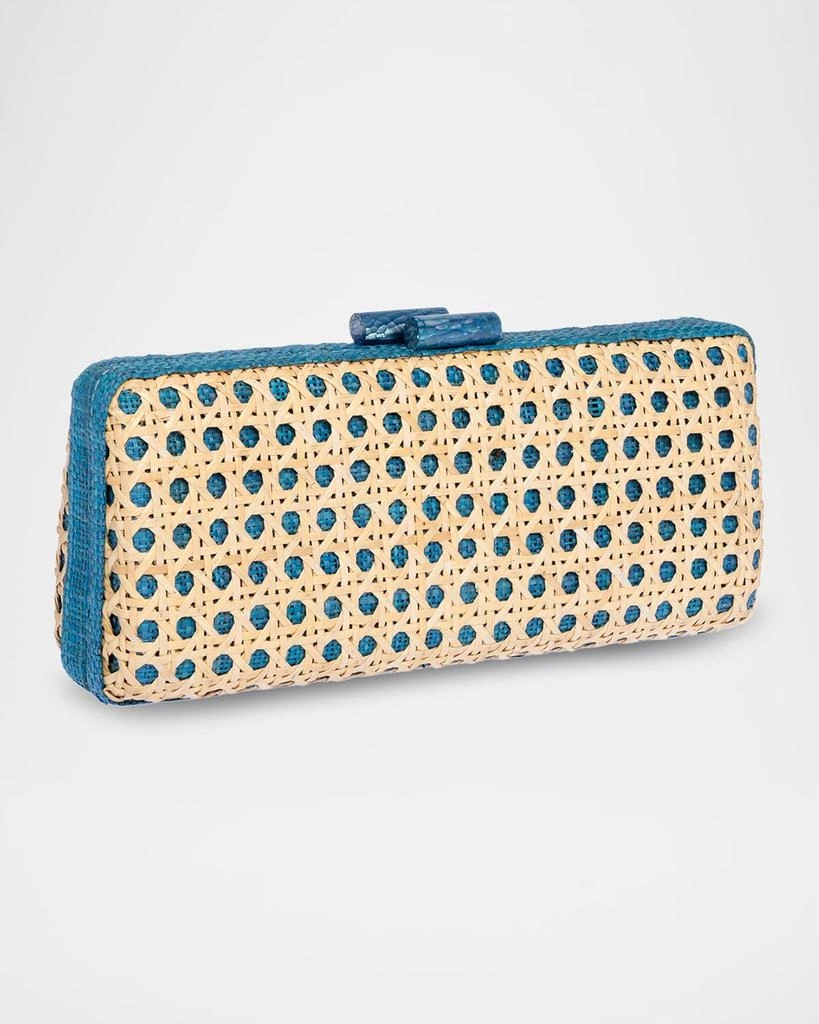Rafe Alessandra Cutout Raffia Long Clutch Bag 2