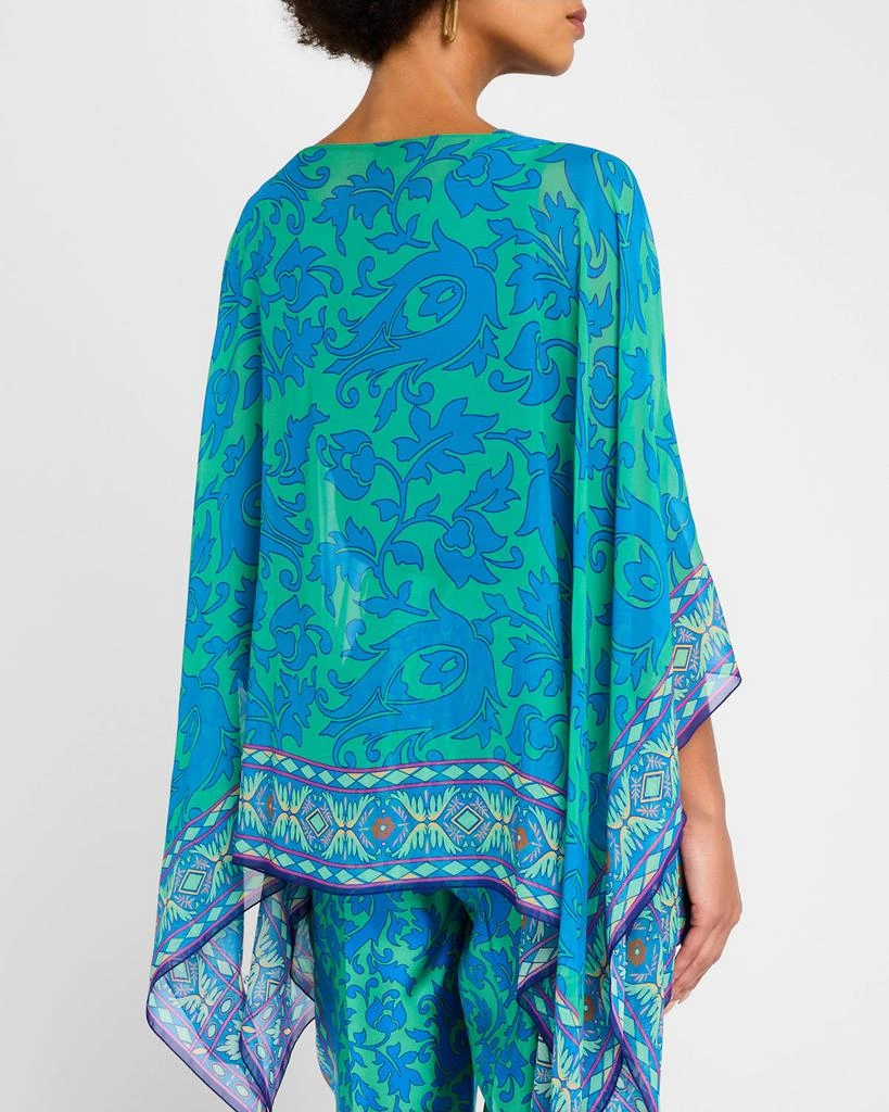 ETRO Tile Border Print Poncho 3