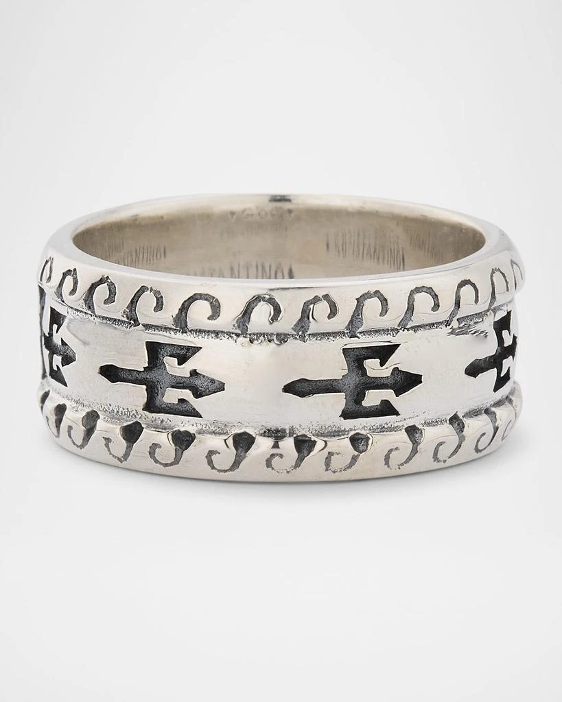 Konstantino Men's Hydra Sterling Silver Band Ring 1