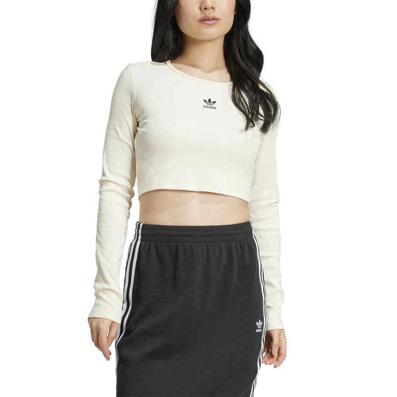 Adidas adidas Originals 3-Stripe Long Sleeve Cropped Top - Women's 1