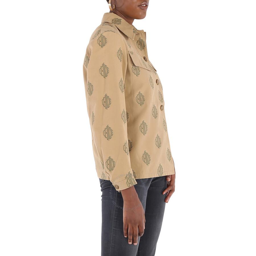 Chloé Ladies Beige Embroidered Shirt Jacket