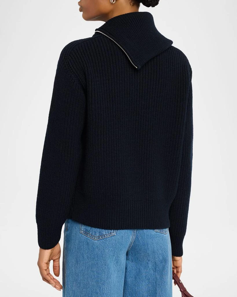 Dries Van Noten Talim Zipped Wool Turtleneck Sweater 3