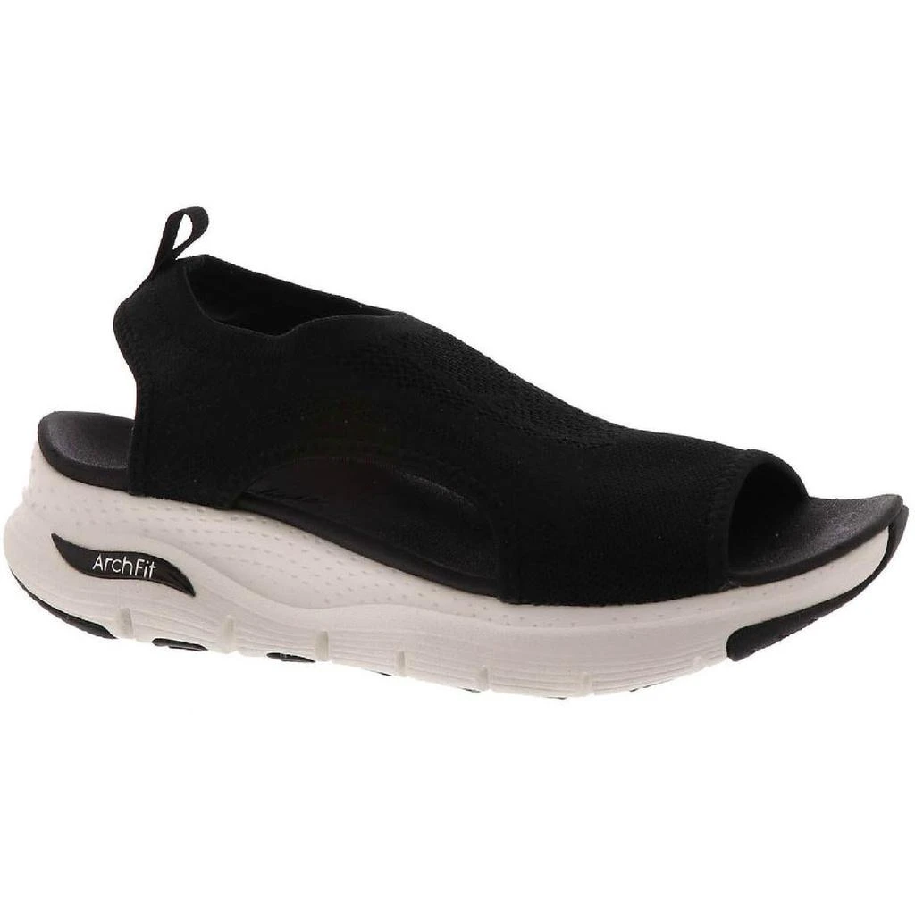 SKECHERS Arch Fit-City Catch Womens Knit Slingback Wedge Sandals 5