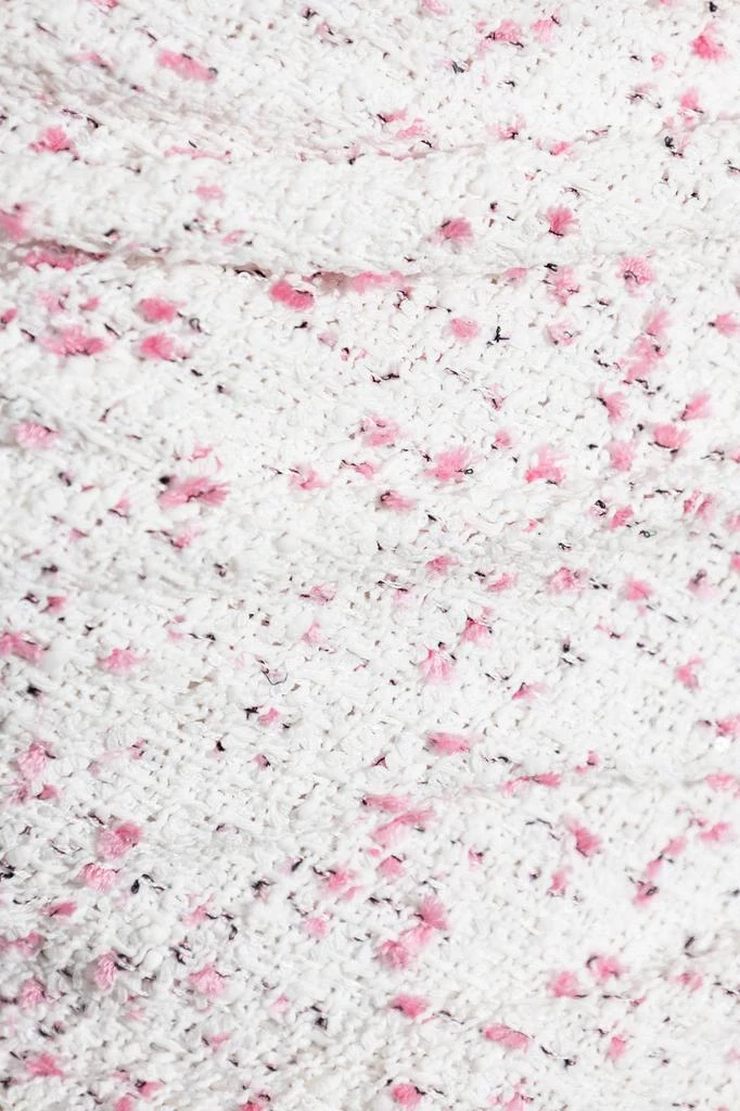 Balmain Balmain Frayed Hem Tweed Mini Dress 4