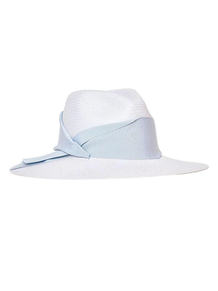 Freya Gardenia Woven Straw Fedora 1