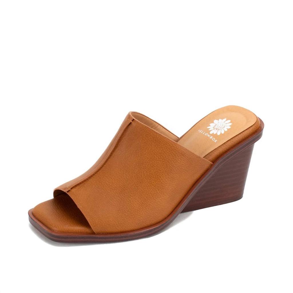 Yellow Box Women's Vellore Wedge Sandal In Tan