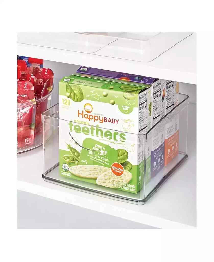 iDesign Set of 4 Stackable Pantry Storage Bin with Handles 4