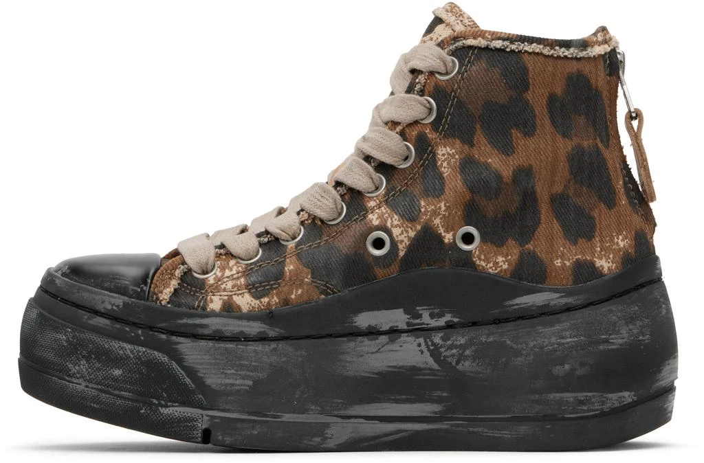 R13 Brown & Black Kurt High Top Sneakers 3