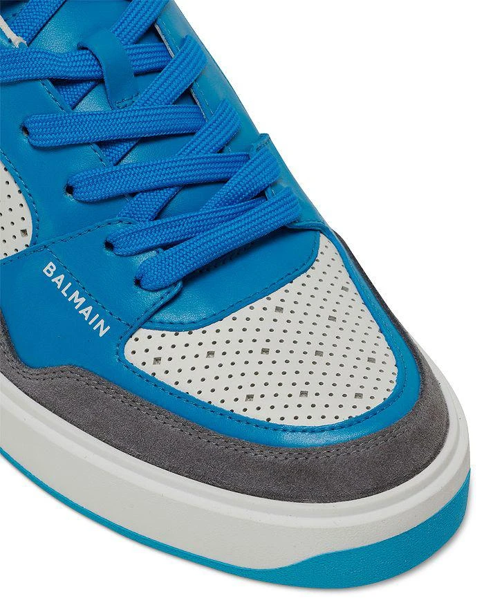 Balmain Men's B Court Flip Leather & Suede Sneaker 9