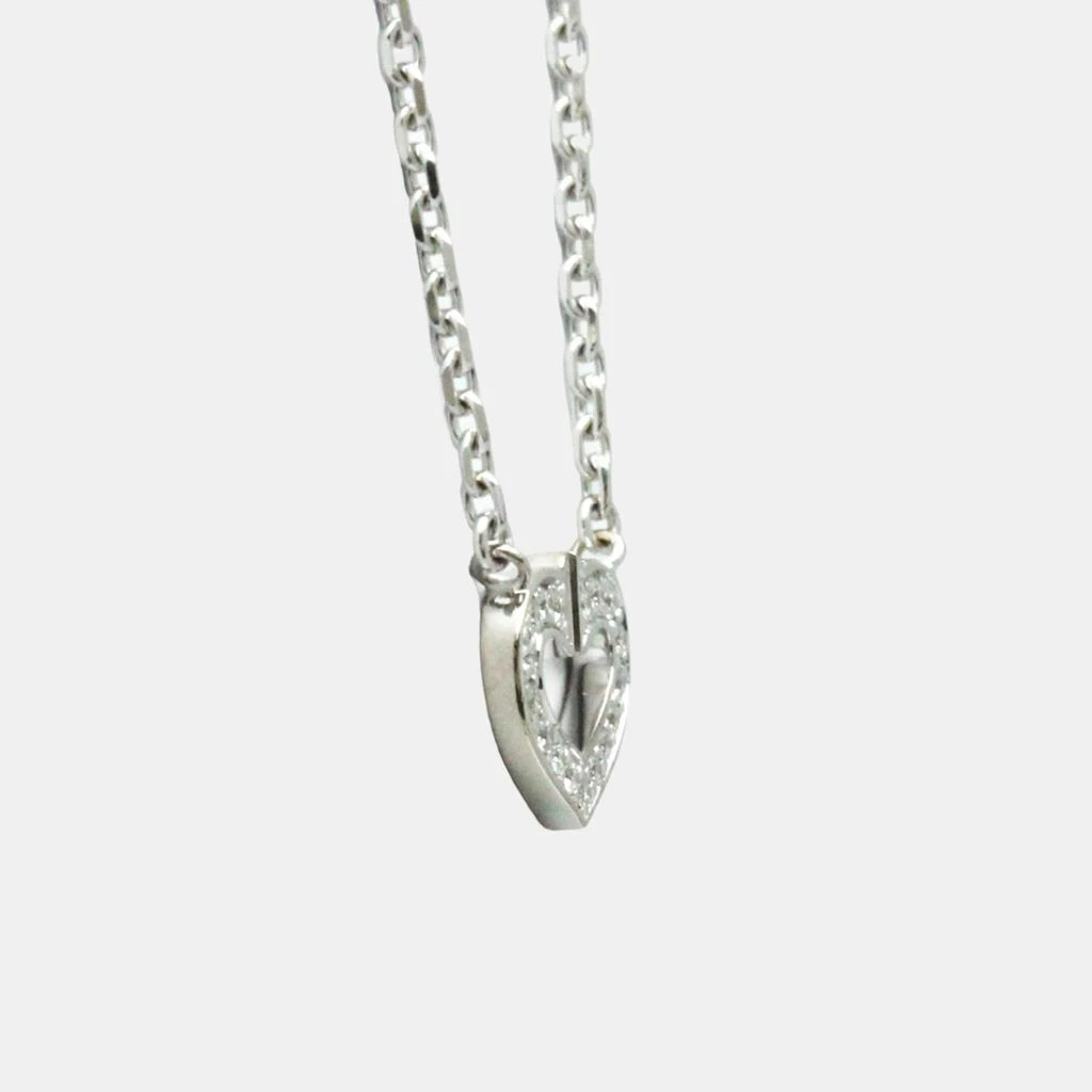 Cartier Cartier 18K White Gold and Diamond C De Cartier Heart Pendant Necklace 2