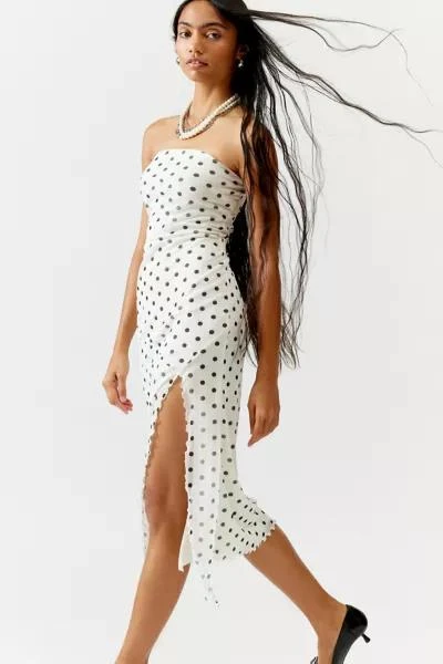 Urban Outfitters UO Samara Mesh Strapless Stretch Midi Dress 5